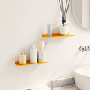 vidaXL Lebegő polc 2 pcs Mustár sárga 30 x 9 x 2,5 cm Acél
