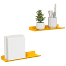 vidaXL Lebegő polc 2 pcs Mustár sárga 30 x 9 x 2,5 cm Acél