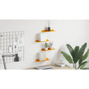 vidaXL Lebegő polc 4 pcs Mustár sárga 30 x 9 x 2,5 cm Acél