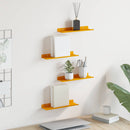 vidaXL Lebegő polc 4 pcs Mustár sárga 30 x 9 x 2,5 cm Acél