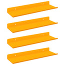 vidaXL Lebegő polc 4 pcs Mustár sárga 30 x 9 x 2,5 cm Acél