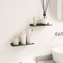 vidaXL Lebegő polc 2 pcs Olajzöld 30 x 9 x 2,5 cm Acél
