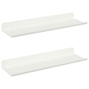 vidaXL Lebegő polc Falra szerelhető 2 pcs Fehér 30 x 9 x 2,5 cm Acél