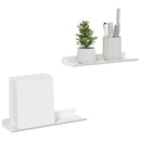 vidaXL Lebegő polc Falra szerelhető 2 pcs Fehér 30 x 9 x 2,5 cm Acél