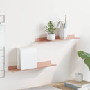 vidaXL Lebegő polc 2 pcs Rózsaszín 40 x 8,5 x 2,5 cm Acél