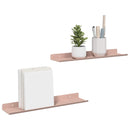 vidaXL Lebegő polc 2 pcs Rózsaszín 40 x 8,5 x 2,5 cm Acél
