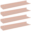 vidaXL Lebegő polc 4 pcs Rózsaszín 40 x 8,5 x 2,5 cm Acél