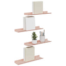vidaXL Lebegő polc 4 pcs Rózsaszín 40 x 8,5 x 2,5 cm Acél