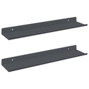 vidaXL Lebegő polc 2 pcs Antracit 40 x 8,5 x 2,5 cm Acél