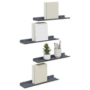 vidaXL Lebegő polc 4 pcs Antracit 40 x 8,5 x 2,5 cm Acél