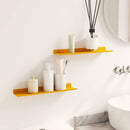 vidaXL Lebegő polc 2 pcs Mustár sárga 40 x 8,5 x 2,5 cm Acél