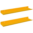 vidaXL Lebegő polc 2 pcs Mustár sárga 40 x 8,5 x 2,5 cm Acél