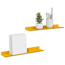 vidaXL Lebegő polc 2 pcs Mustár sárga 40 x 8,5 x 2,5 cm Acél