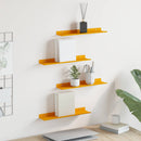 vidaXL Lebegő polc 4 pcs Mustár sárga 40 x 8,5 x 2,5 cm Acél