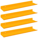vidaXL Lebegő polc 4 pcs Mustár sárga 40 x 8,5 x 2,5 cm Acél
