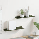 vidaXL Lebegő polc 2 pcs Olajzöld 40 x 8,5 x 2,5 cm Acél