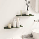 vidaXL Lebegő polc 2 pcs Olajzöld 40 x 8,5 x 2,5 cm Acél