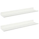vidaXL Lebegő polc Falra szerelhető 2 pcs Fehér 40 x 8,5 x 2,5 cm Acél