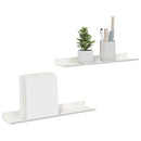 vidaXL Lebegő polc Falra szerelhető 2 pcs Fehér 40 x 8,5 x 2,5 cm Acél