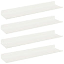 vidaXL Lebegő polc Falra szerelhető 4 pcs Fehér 40 x 8,5 x 2,5 cm Acél