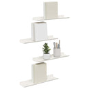 vidaXL Lebegő polc Falra szerelhető 4 pcs Fehér 40 x 8,5 x 2,5 cm Acél