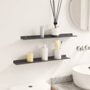 vidaXL Lebegő polc 2 db Fekete 60 x 9 x 2,5 cm Acél