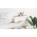 vidaXL Lebegő polc 2 pcs Rózsaszín 60 x 8,5 x 2,5 cm Acél