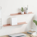 vidaXL Lebegő polc 2 pcs Rózsaszín 60 x 8,5 x 2,5 cm Acél