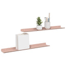 vidaXL Lebegő polc 2 pcs Rózsaszín 60 x 8,5 x 2,5 cm Acél