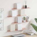 vidaXL Lebegő polc 4 pcs Rózsaszín 60 x 8,5 x 2,5 cm Acél