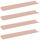 vidaXL Lebegő polc 4 pcs Rózsaszín 60 x 8,5 x 2,5 cm Acél