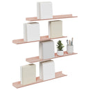 vidaXL Lebegő polc 4 pcs Rózsaszín 60 x 8,5 x 2,5 cm Acél