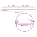 vidaXL Lebegő polc 4 pcs Rózsaszín 60 x 8,5 x 2,5 cm Acél