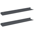 vidaXL Lebegő polc 2 pcs Antracit 60 x 8,5 x 2,5 cm Acél