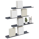 vidaXL Lebegő polc 4 pcs Antracit 60 x 8,5 x 2,5 cm Acél
