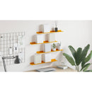 vidaXL Lebegő polc 4 pcs Mustár sárga 60 x 8,5 x 2,5 cm Acél