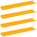 vidaXL Lebegő polc 4 pcs Mustár sárga 60 x 8,5 x 2,5 cm Acél