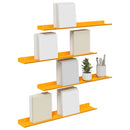 vidaXL Lebegő polc 4 pcs Mustár sárga 60 x 8,5 x 2,5 cm Acél