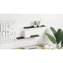 vidaXL Lebegő polc 2 pcs Olajzöld 60 x 8,5 x 2,5 cm Acél