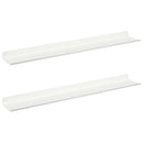vidaXL Lebegő polc 2 db Fehér 60 x 8,5 x 2,5 cm Acél