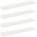 vidaXL Lebegő polc Falra szerelhető 4 pcs Fehér 60 x 8,5 x 2,5 cm Acél