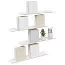 vidaXL Lebegő polc Falra szerelhető 4 pcs Fehér 60 x 8,5 x 2,5 cm Acél