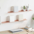 vidaXL Lebegő polc Falra szerelhető 2 pcs Rózsaszín 80 x 9 x 2,5 cm