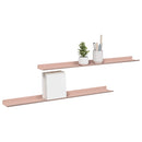 vidaXL Lebegő polc Falra szerelhető 2 pcs Rózsaszín 80 x 9 x 2,5 cm