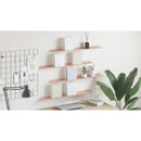 vidaXL Lebegő polc 4 pcs Rózsaszín 80 x 9 x 2,5 cm Acél