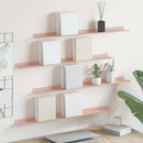 vidaXL Lebegő polc 4 pcs Rózsaszín 80 x 9 x 2,5 cm Acél