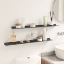 vidaXL Lebegő polc 2 pcs Antracit 80 x 9 x 2,5 cm Acél