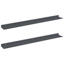 vidaXL Lebegő polc 2 pcs Antracit 80 x 9 x 2,5 cm Acél