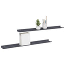 vidaXL Lebegő polc 2 pcs Antracit 80 x 9 x 2,5 cm Acél