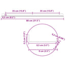 vidaXL Lebegő polc 2 pcs Antracit 80 x 9 x 2,5 cm Acél